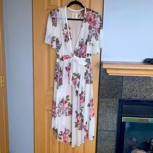 Dress sheer coverup. Great over any other solid color dress, or jeans.